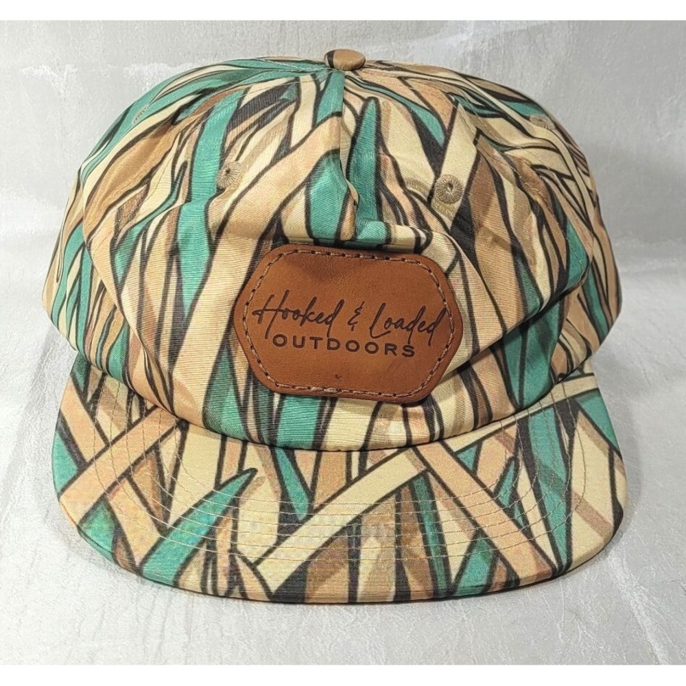 Hooked & Loaded Outdoors H.L.O.‎ Leather Patch Sawgrass Snapback Trucker Hat